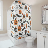 Halloween themed douchegordijn (In situ)