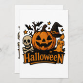 halloween themed invitations kaart (Voorkant / Achterkant)