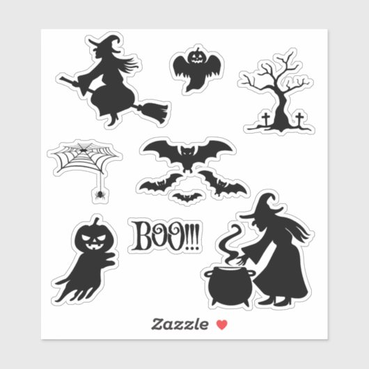 Halloween-themed silhouette sticker (Vel)