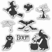 Halloween-themed silhouette sticker (Voorkant)