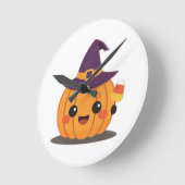Halloween themed wall clock  ronde klok (Hoek)