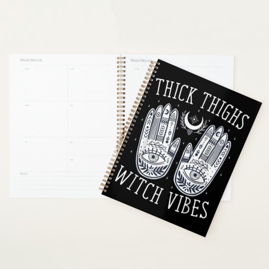 Halloween Thick Thighs Witch Vibes Planner (Display)