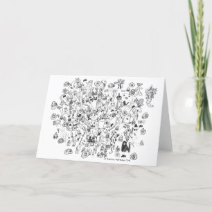 Halloween Thleed Folded Note Card Bedankkaart