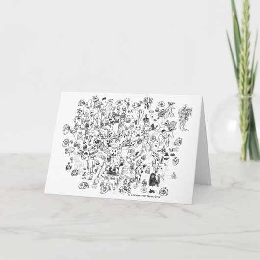 Halloween Thleed Folded Note Card Bedankkaart (Voorkant)