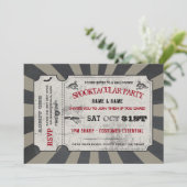 Halloween Ticket Party Spooktacular nodigt Spooky  Kaart (Staand voorkant)