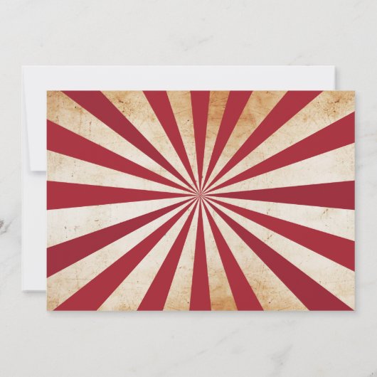 Halloween Ticket Party Uitnodiging Circus Scare (Achterkant)