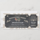 Halloween Ticket Sugar Skulls Party Spooky Event Kaart (Voorkant)