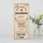  Halloween Ticket Uitnodiging (Staand voorkant)