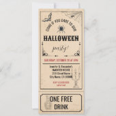  Halloween Ticket Uitnodiging (Voorkant)