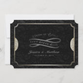 Halloween Ticket Union of Souls Wedding Invitation Kaart (Achterkant)