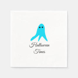 Halloween tijden blauwe spook krabbel hand-getrokk servet