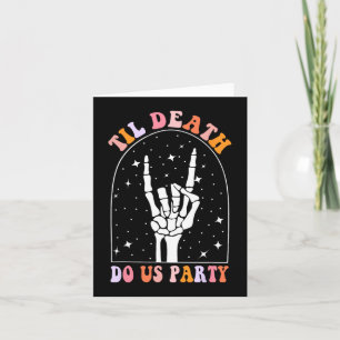 Halloween Til Death Do US Party Retro Bachelorette Kaart