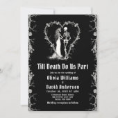 Halloween Till Death Do Us Part Gothic Wedding Kaart (Voorkant)