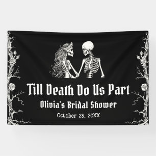 Halloween Till Death Do Us Part Vrijgezellenfeest Spandoek