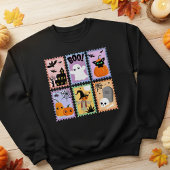 Halloween Timbre collage Sweatshirt féminin