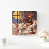 halloween Time Faeries en Slaapmeisjes Vierkante Klok (Huis)