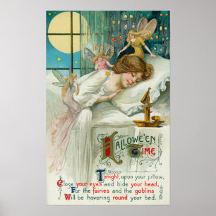 Halloween Time Fairies rond slaapvrouw Poster
