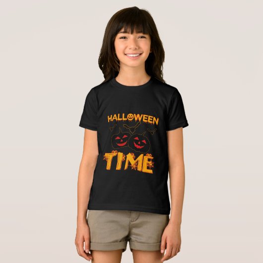 Halloween Time Tri-Blend Shirt (Voorkant volledig)