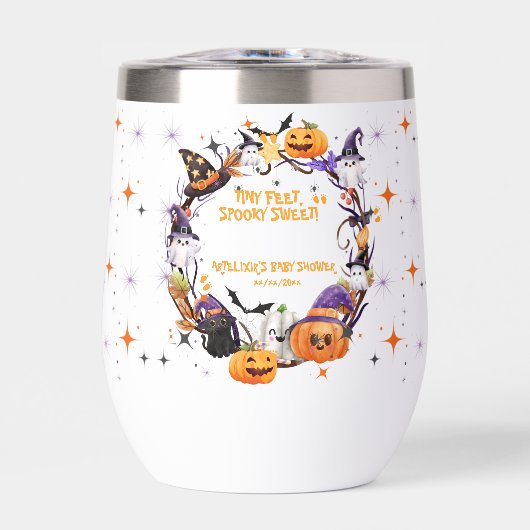 Halloween Tiny Feet, Baby shower sucré Éffrayant (Avant)