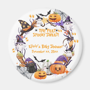 Halloween Tiny Feet, Spooky Sweet Baby shower Magneet