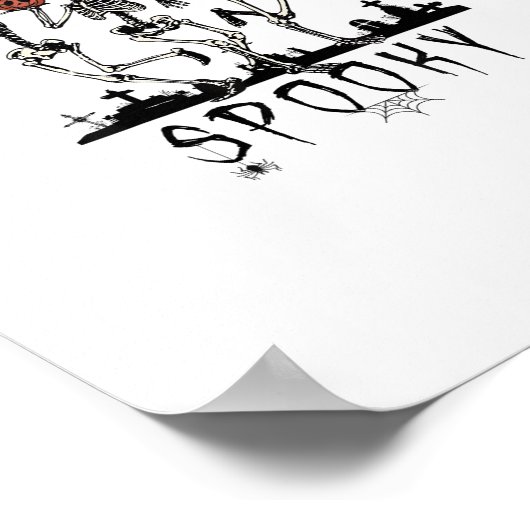 Halloween Tis The Season To Spooky Dancing Skeleto Poster (Hoek)