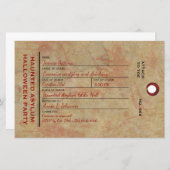 Halloween Toe Label Haunted Asylum Party Briefpapier (Voorkant / Achterkant)
