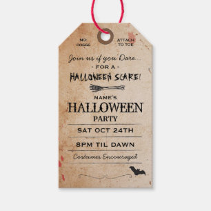 Halloween Toe Label Party Invitation Morgue Horror Cadeaulabel
