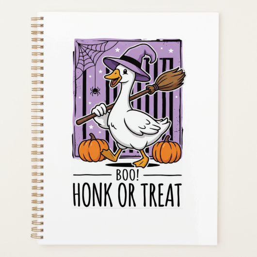 Halloween Toeter of Behandeling Heks Gans Planner (Voorkant)