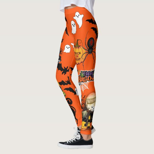 Halloween Tout mignon Leggings sorcier chauve-sour (Gauche)