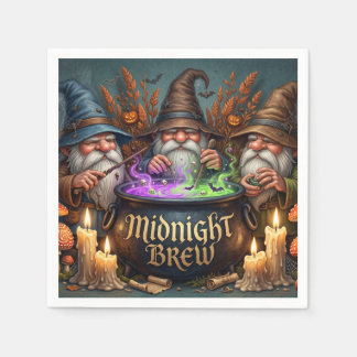Halloween Tovenaar Kabouters Middernacht Brouw Ket Servet