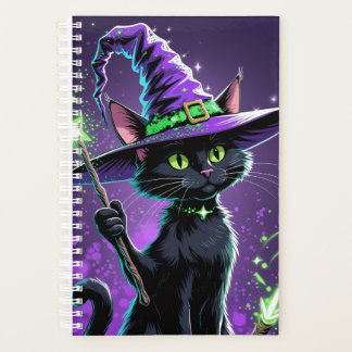 Halloween tovenaar kat planner