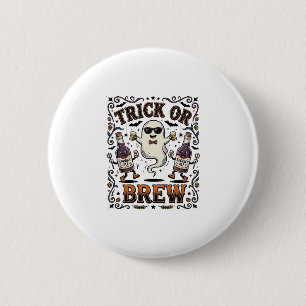 Halloween Toverdrank Truc of Brouwsel Vintage Gegr Ronde Button 5,7 Cm