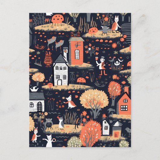Halloween Town Poster Briefkaart (Voorkant)