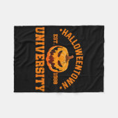 Halloween Town University Est 1998 Pompoen Hallowe Fleece Deken (Voorkant (Horizontaal))