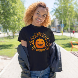 Halloween Town University pompoen gezicht T-shirt