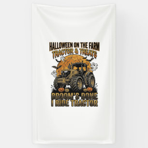 Halloween Tractor T-shirt Grappige Boerderij Heks Spandoek