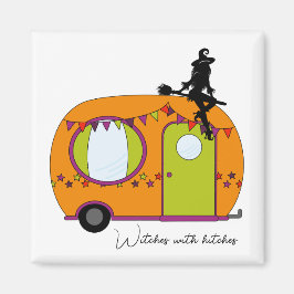 Halloween trailer rv camper magneet