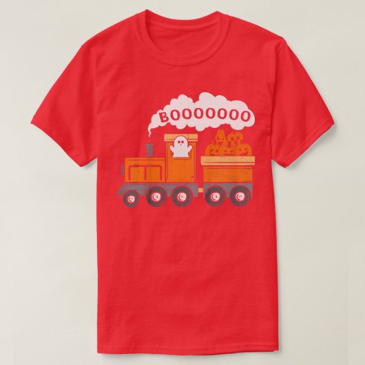 Halloween Train Boo Funny Ghost Pumpkin ToddlerBoy T-shirt (Design voorkant)