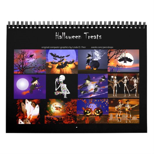 Halloween Traite Le Calendrier Mur D'Origine (Protection)