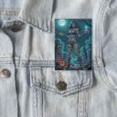 Halloween Traktatie of Zombie Vriendin w Hersenen Button (Insitu)