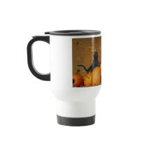 Halloween Travel Mug met zwarte katten