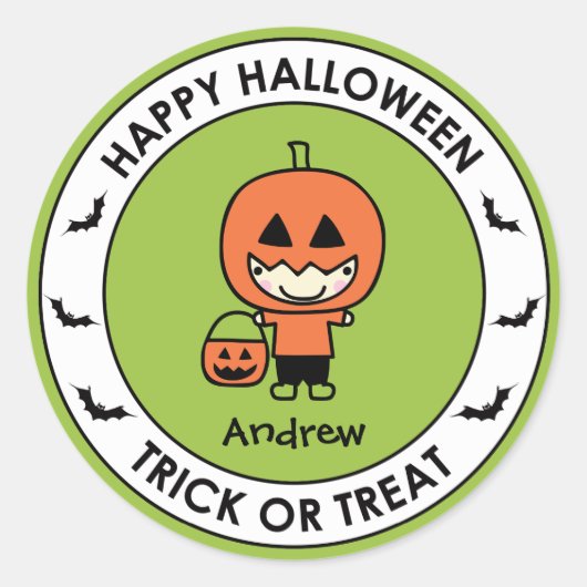 Halloween Treat Bag Sticker Label (Voorkant)