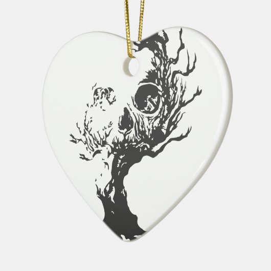 Halloween Tree Skull Keramisch Ornament (Links)