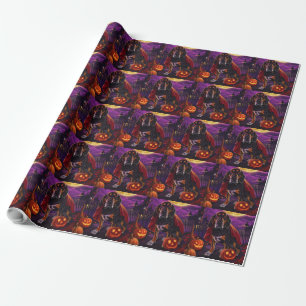 Halloween Treeing Walker Vampier Pompoenen Griezel Cadeaupapier