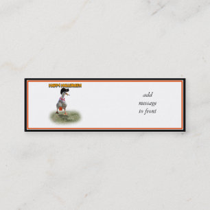 Halloween Trick of Treating Pirate Duck Mini Visitekaartje