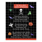 Halloween Trick of Treing Pandemic Poem Perfect Poster (Voorkant)