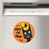 Halloween - Trick or treat Black Cat Magneet (Insitu (Vaatwasser))