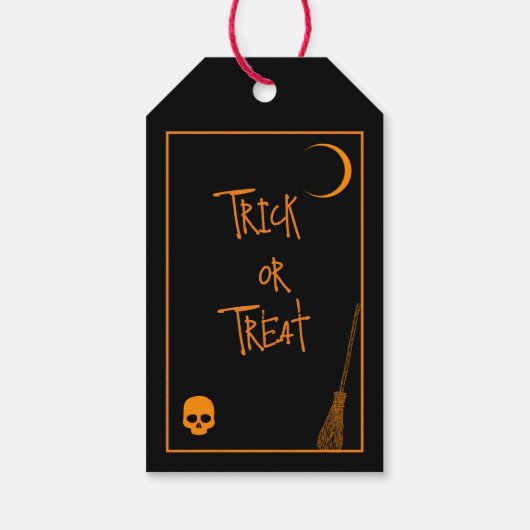 Halloween Trick or treat Cadeaulabel (Achterkant)