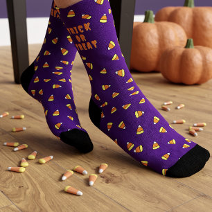 Halloween Trick or treat Candy Corn Pattern Sokken
