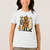 Halloween Trick or treat Crew Tri-Blend Shirt (Voorkant)
